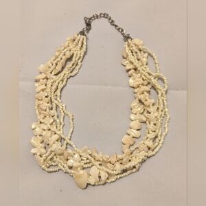 Multi strand pearl bead necklace